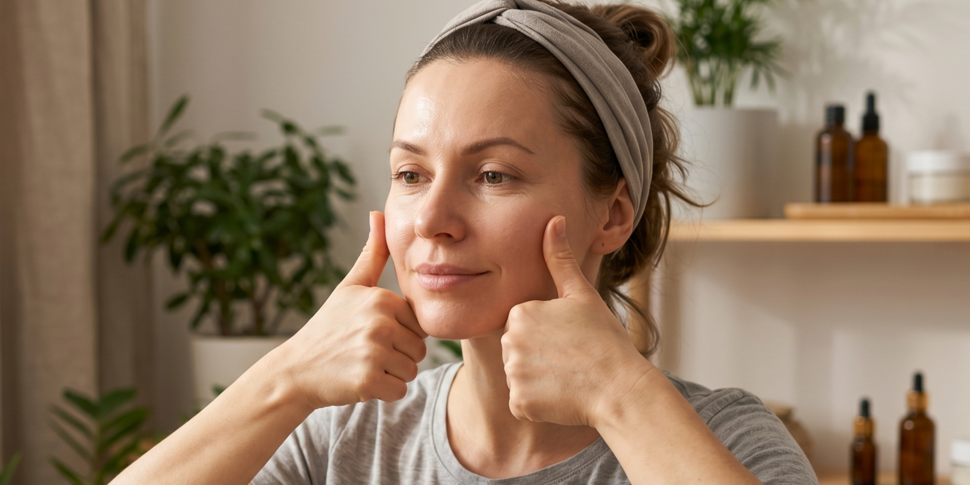 nâng cơ bằng massage mặt
